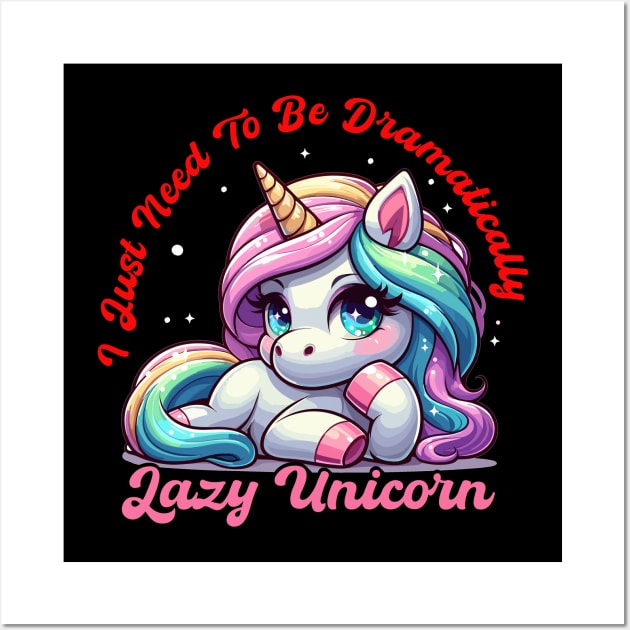 "Dramatically Lazy Unicorn" Wall Art by WEARWORLD